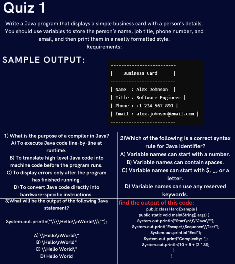 Quiz 1 | PDF | Technology & Engineering