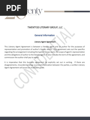 Literary Agent and Author Agreement