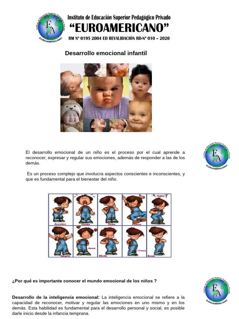 Desarrollo Emocional Infantil: Guía Completa | PDF | Las emociones ...