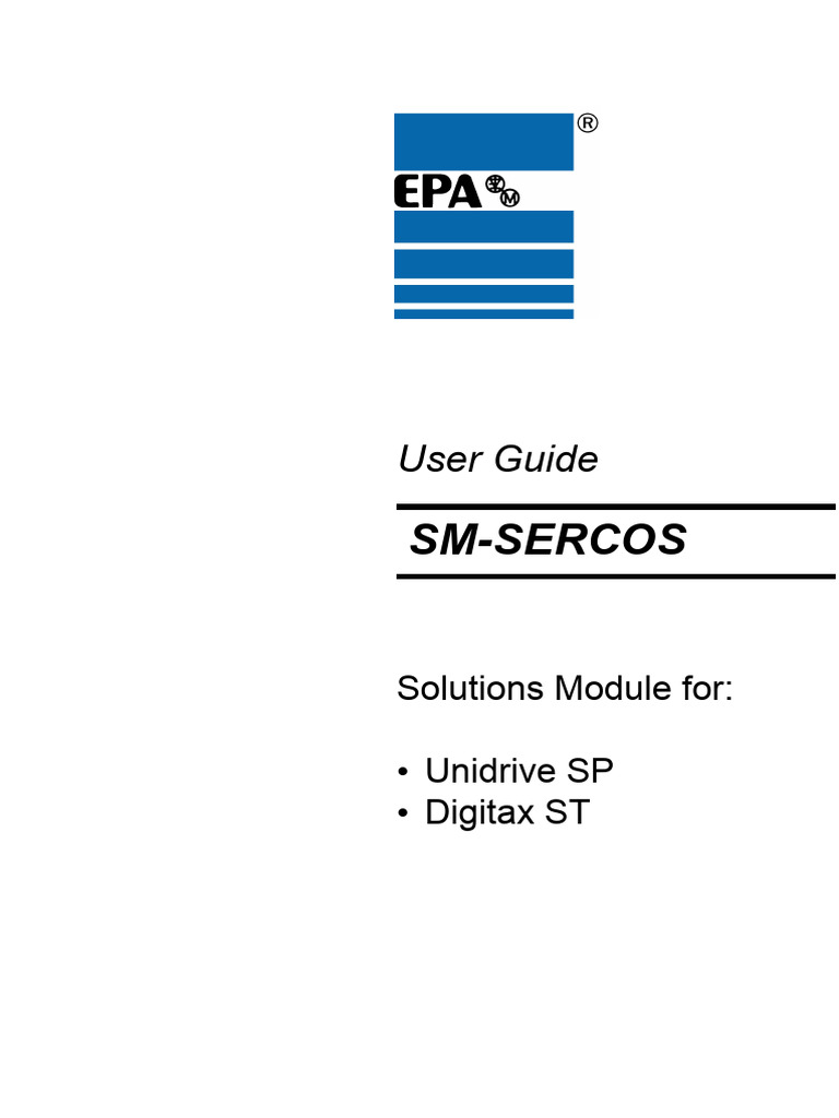 EPA SM-SERCOS User Guide | PDF | Safety | Recycling