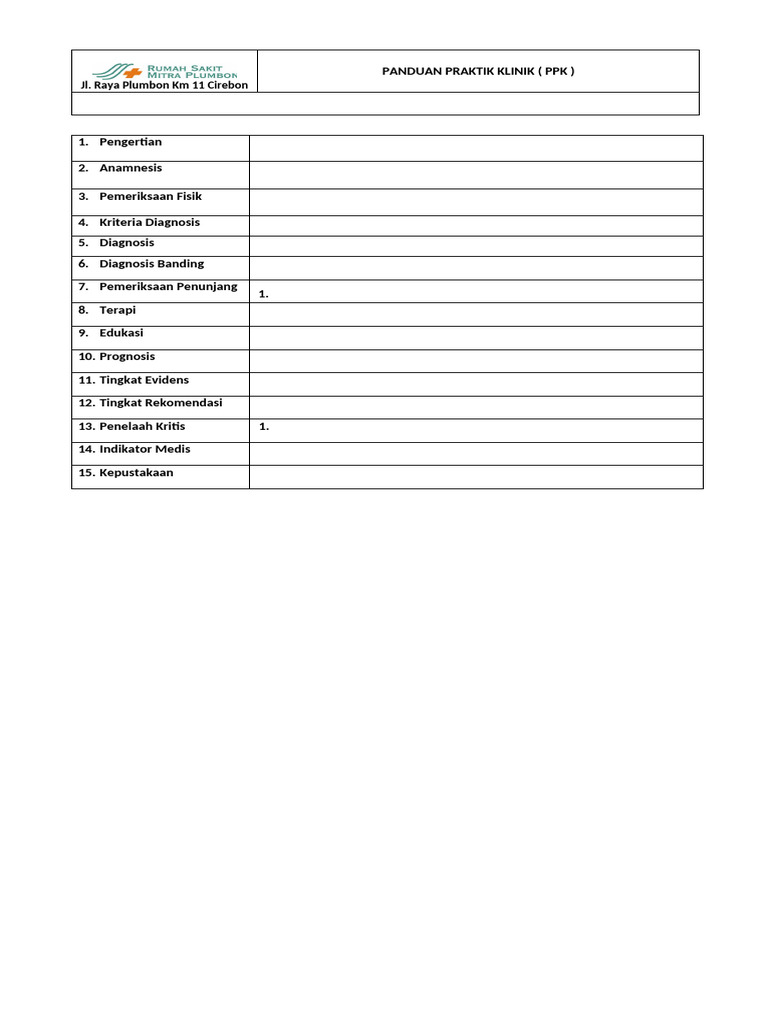 Templet PPK | PDF | Sains & Matematika
