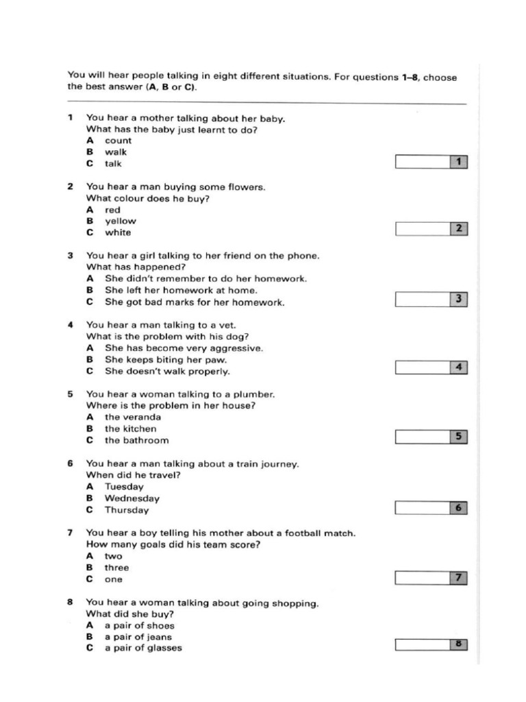 Fce Listening Part 1 Pdf