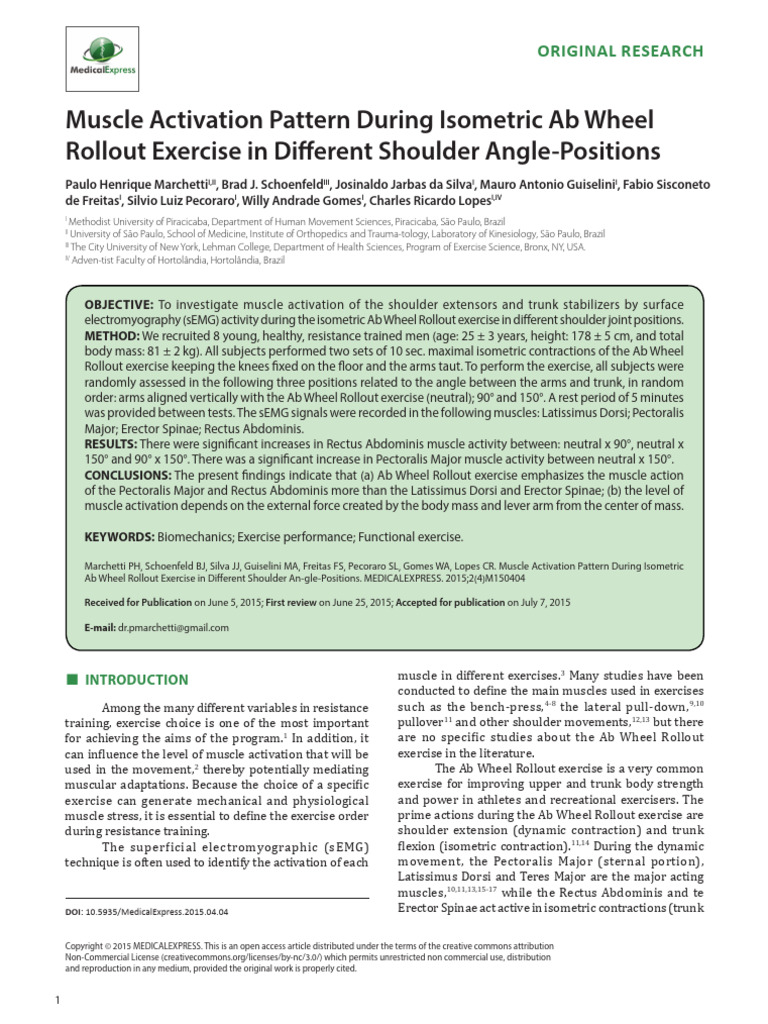 Marchetti 2015 Ab Weel Muscle Activation Pattern During Isometric Ab ...