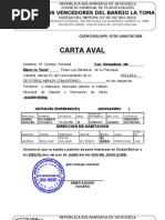 CONSEJO COMUNAL FORMATO MODELO EJEMPLO CARTA AVAL