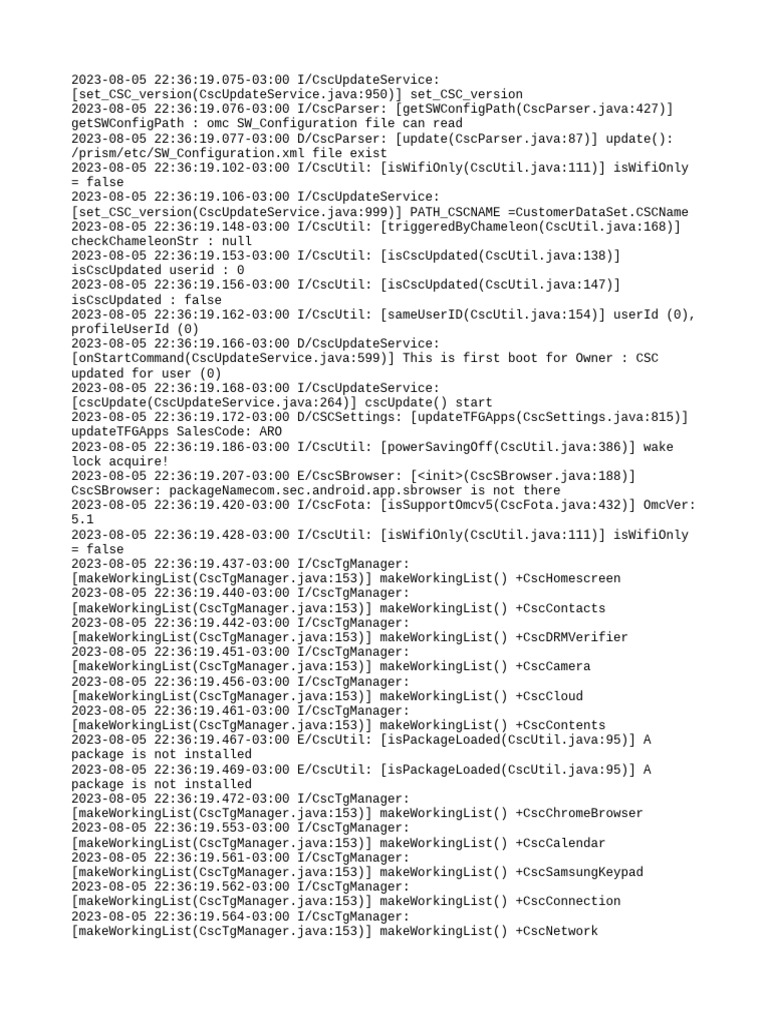 CSC Update Log | PDF | Computer Science | Software