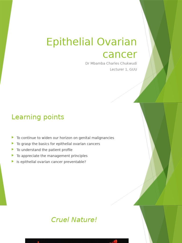 GUU Epithelial Ovarian Cancer | PDF | Ovarian Cancer | Cancer