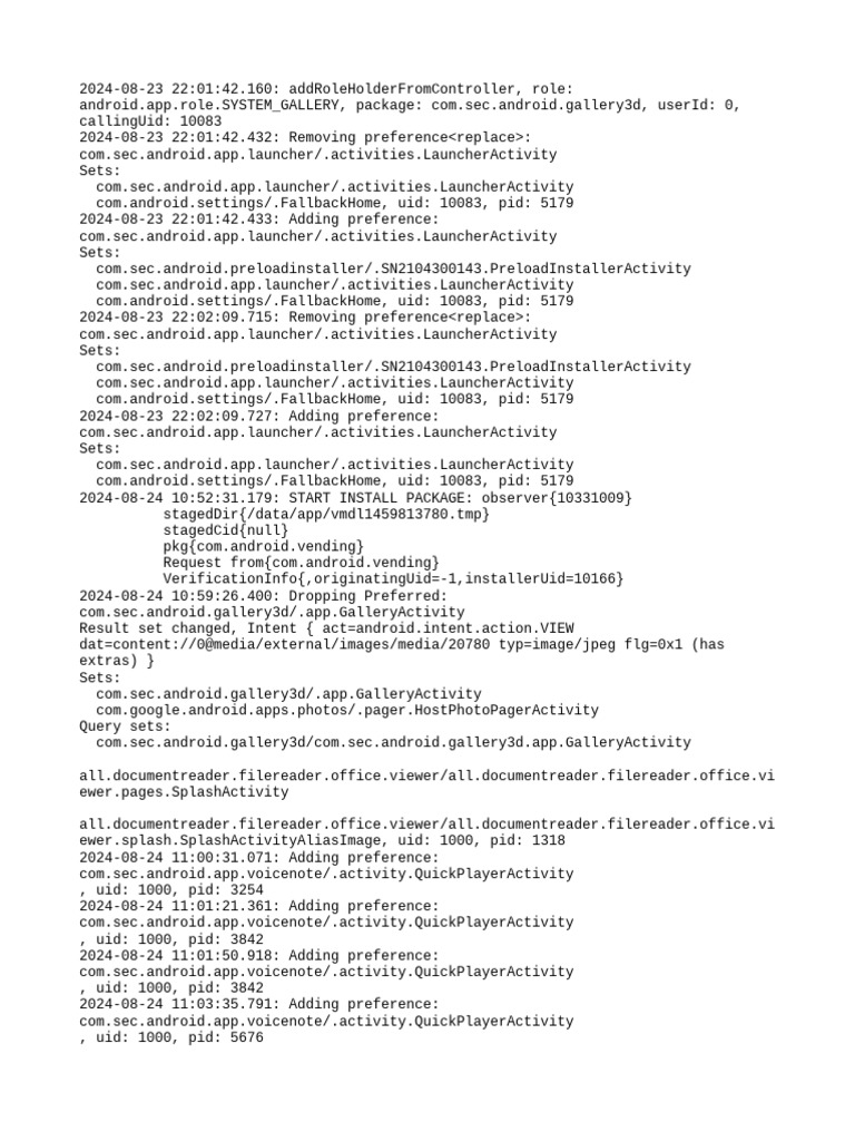 App Installation and Preference Changes | PDF | Data Management | Computing