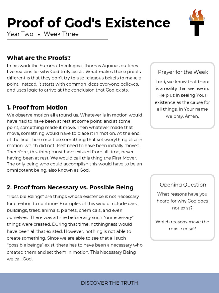 Aquinas' Five Proofs of God's Existence | PDF | Existence Of God | God