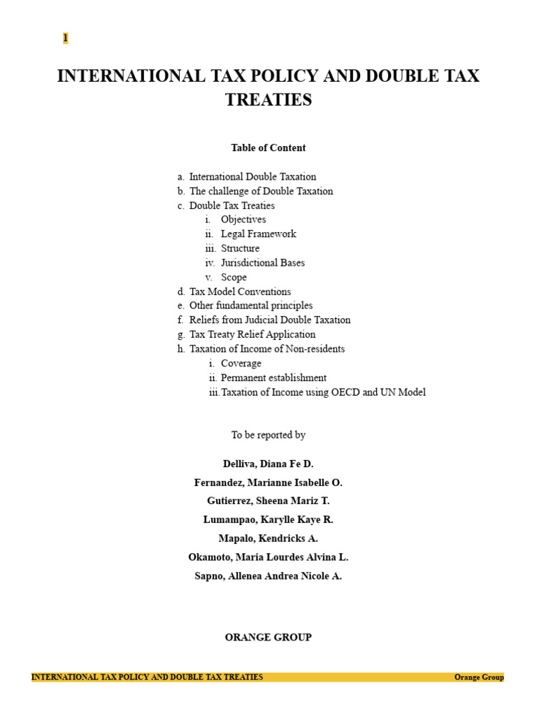 International Tax Policy and Double Tax Treaties | PDF | Double ...
