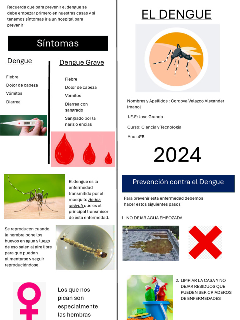 Prevención y Síntomas del Dengue | PDF