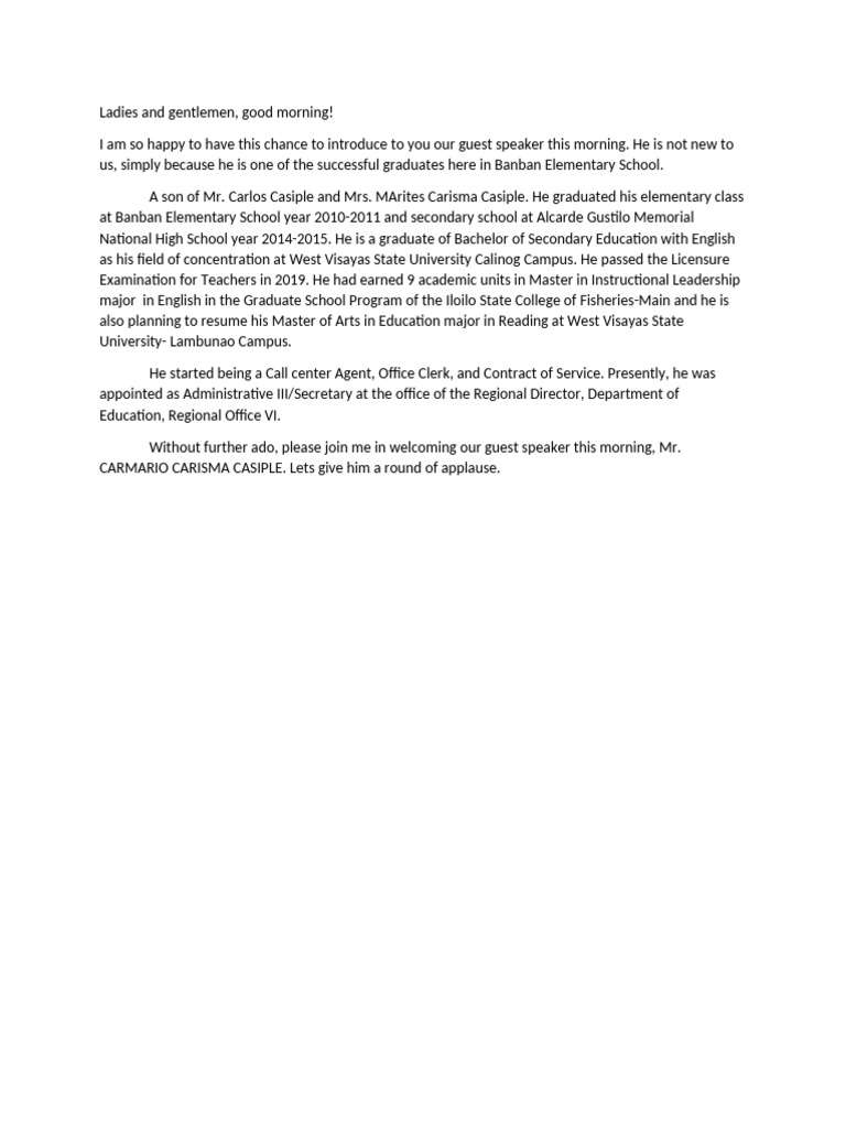 Guest Speaker Pdf Career Growth