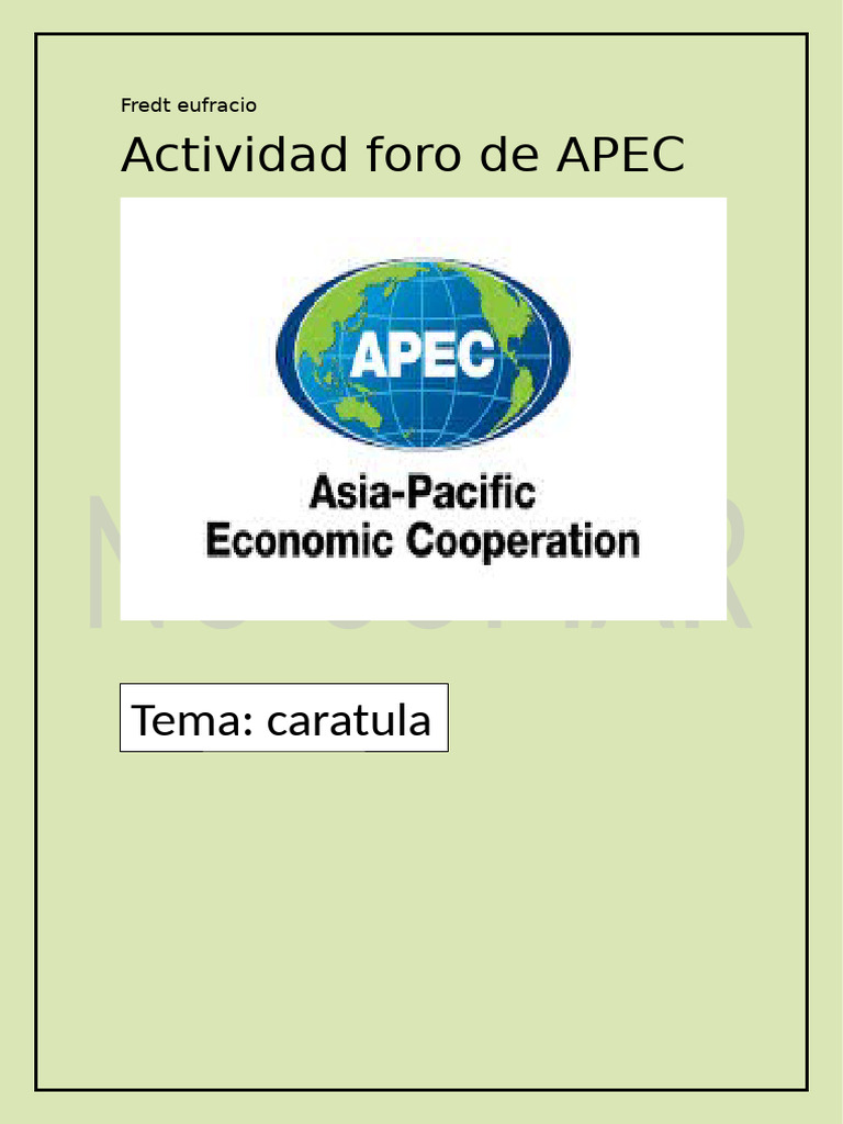 Trabaja Apec | PDF | Finanzas y dinero | Viajes y turismo