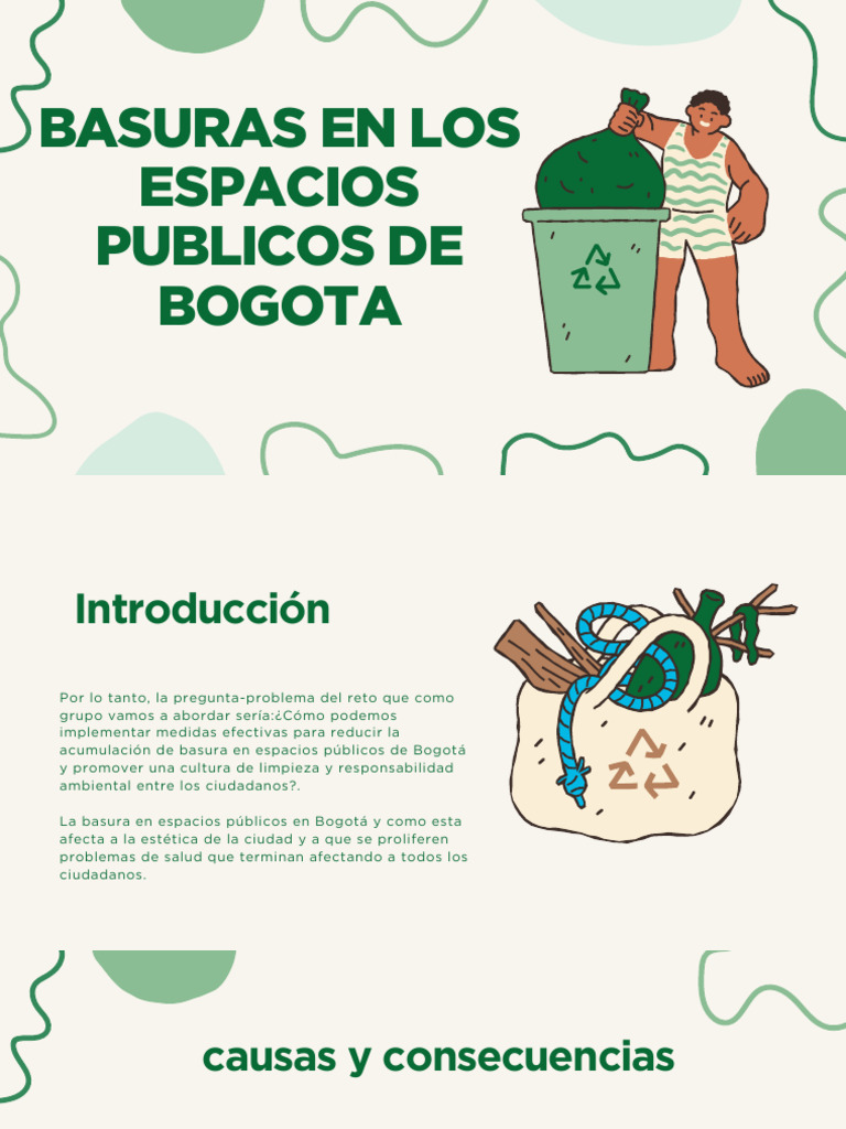 Basura en Espacios Públicos de Bogotá | PDF | Residuos | Reciclaje