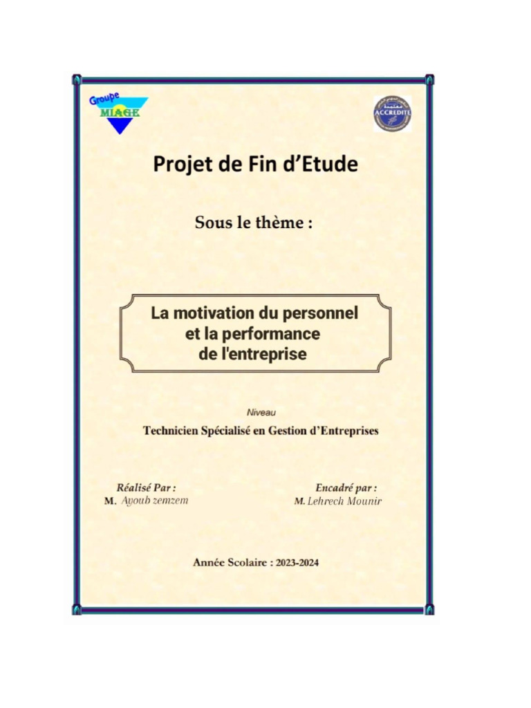 Impact de la motivation sur la performance | PDF | Motivation | Motivant