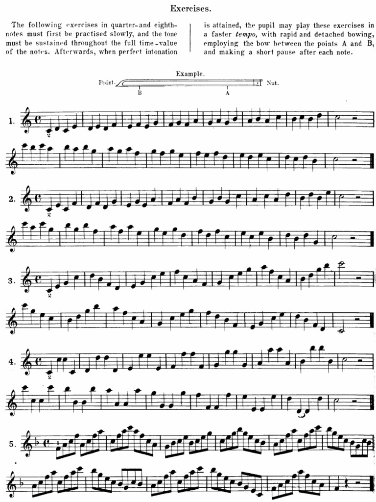 Beriot 2nd Position Etudes Exercises | PDF