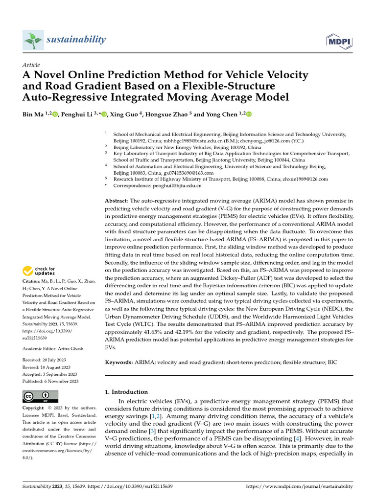Sustainability 15 15639 | PDF | Autoregressive Integrated Moving ...