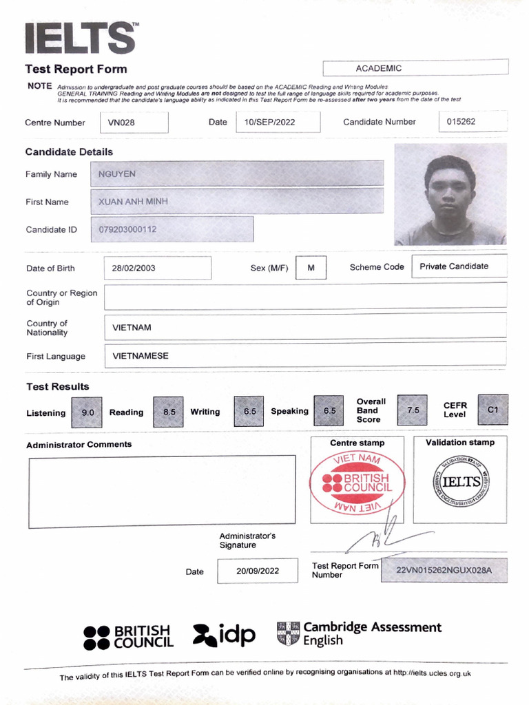 bằng ielts | PDF | International English Language Testing System ...