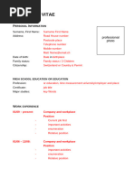 Personal Dossier Template | PDF