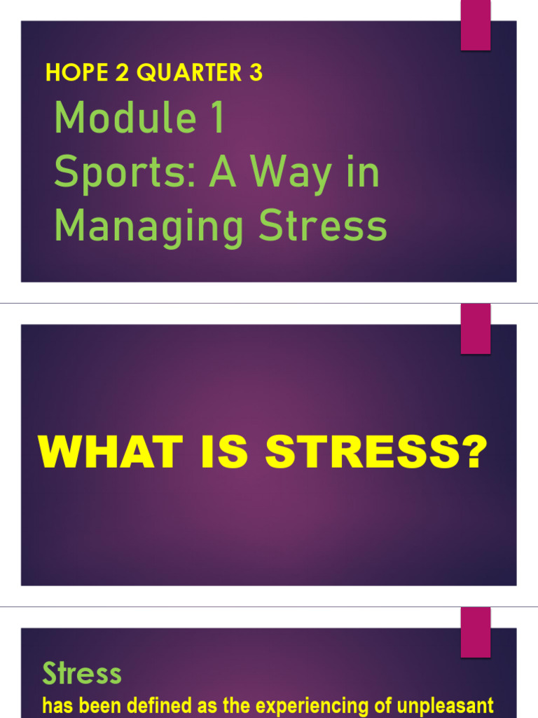 PE11-stress | PDF | Self Esteem | Stress (Biology)