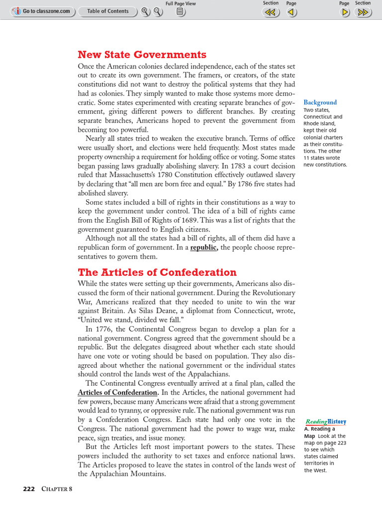 Old Textbook Articles of Confederation | PDF | Politics Of The United ...