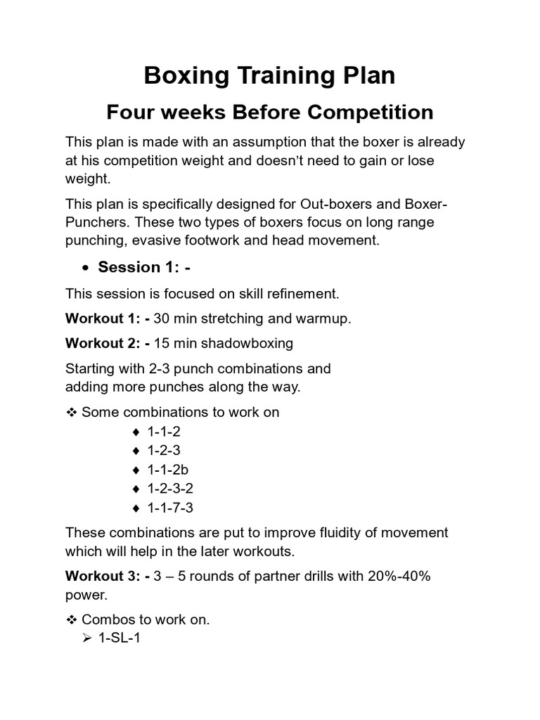 Training Plan | PDF | Physical Fitness | Physical Exercise