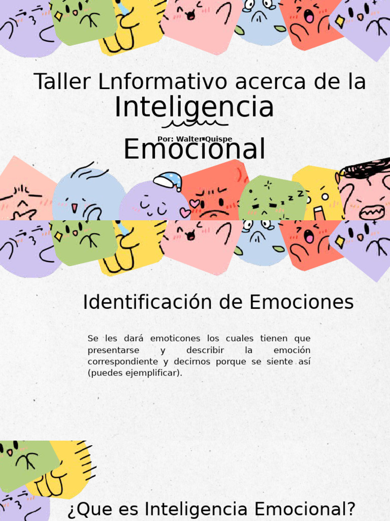 Taller de Inteligencia Emocional | PDF | Inteligencia emocional | Las ...