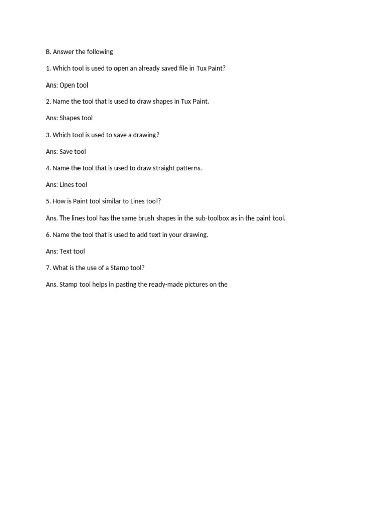 Tux Paint Q and a-WPS Office | PDF | Career & Growth | Computers