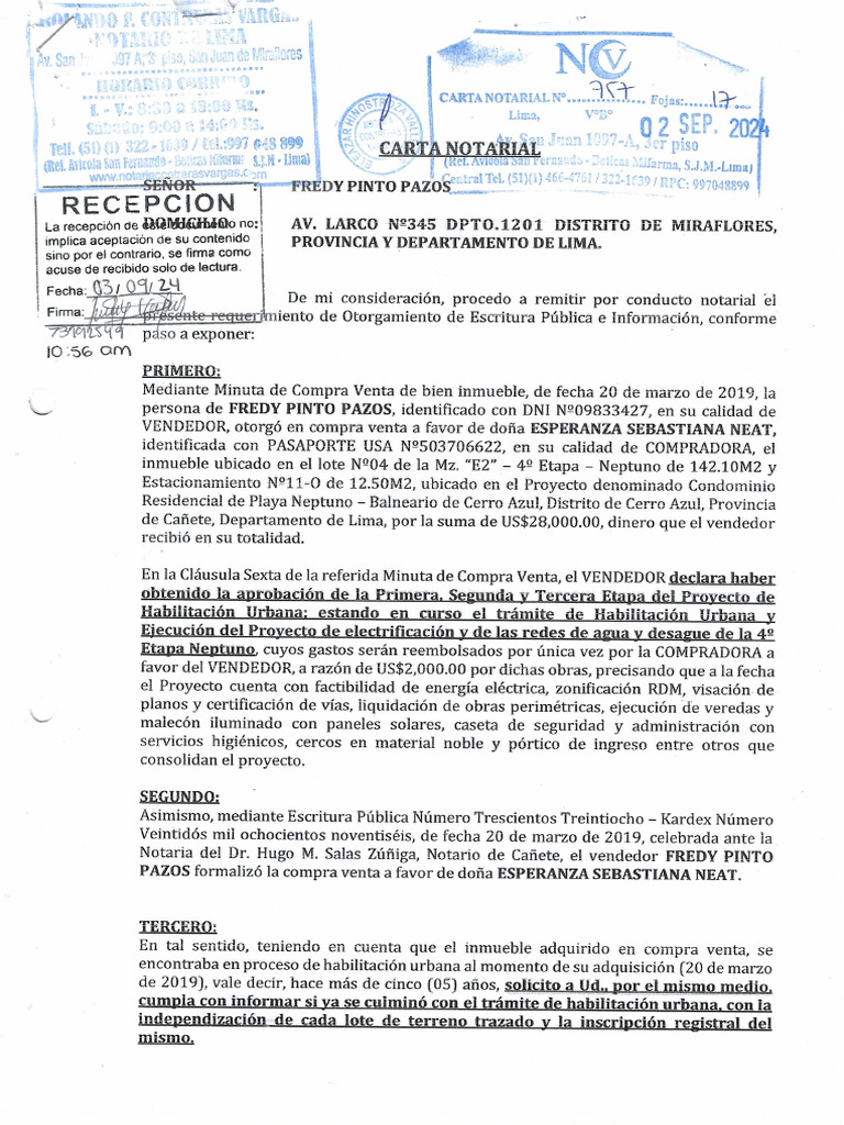 Carta Notarial | PDF