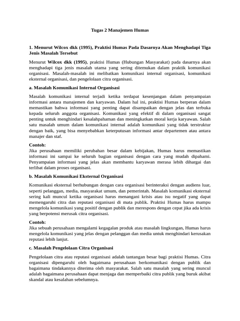 Masalah dan Strategi Praktisi Humas | PDF