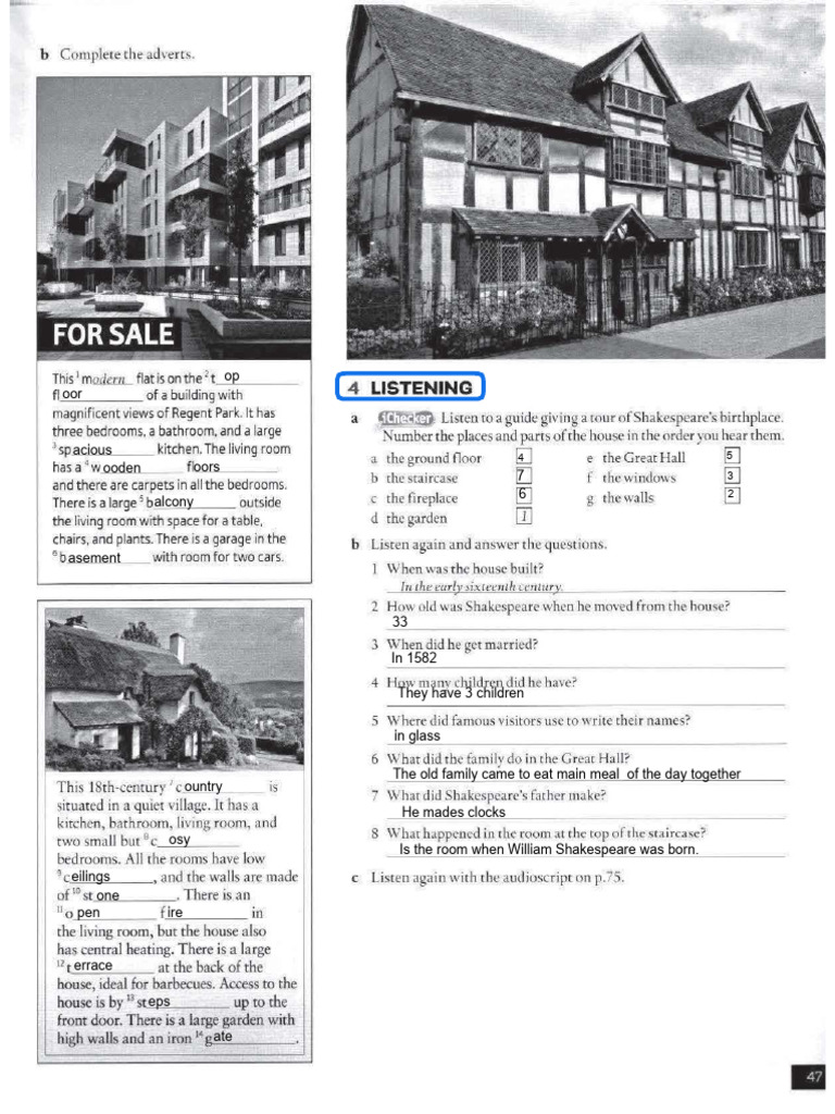 7B - Reading and Listening | PDF