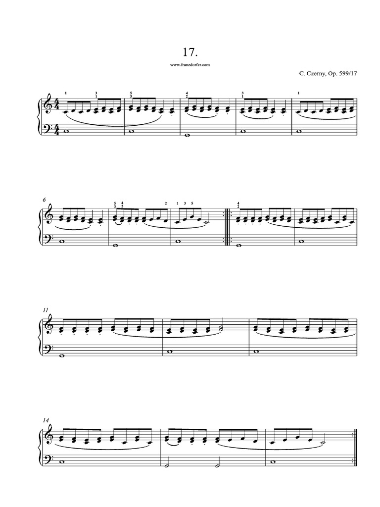 Czerny Op 599 17 Partitur Tief | PDF