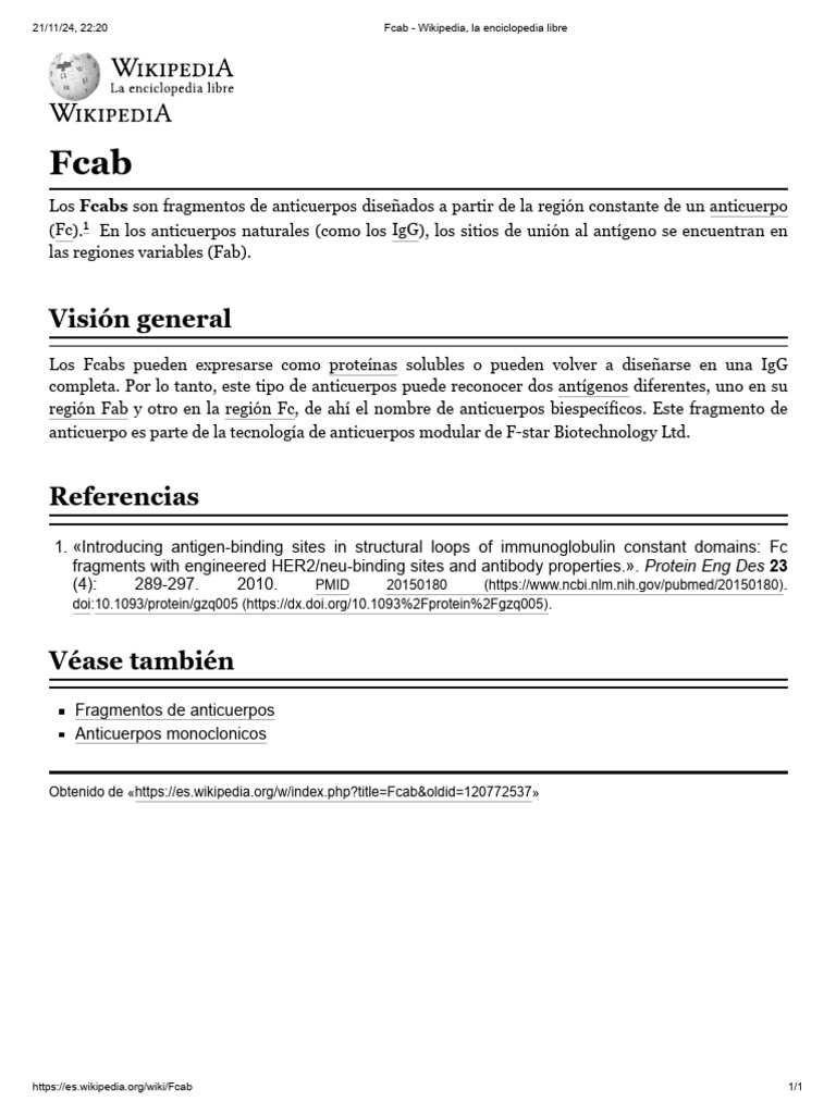 Fcabs: Anticuerpos Biespecíficos Innovadores | PDF