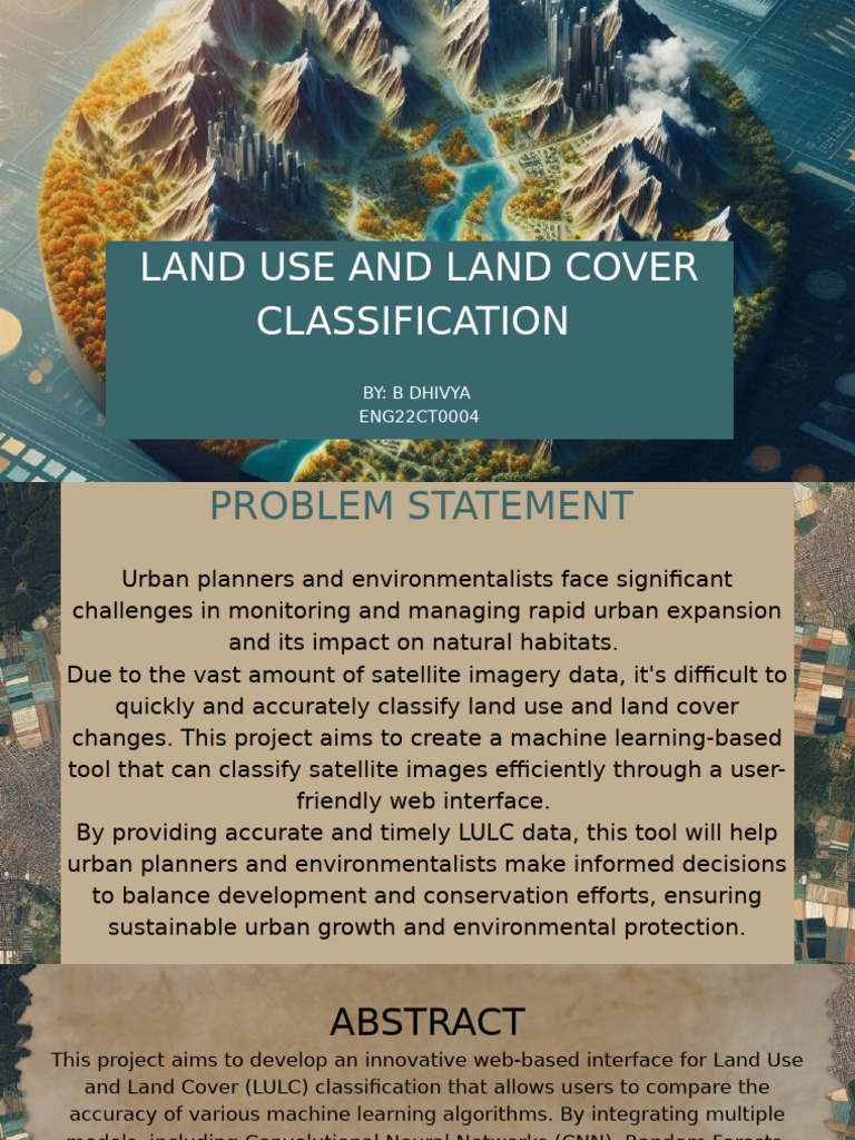 Machine Learning for LULC Classification | PDF | Deep Learning ...