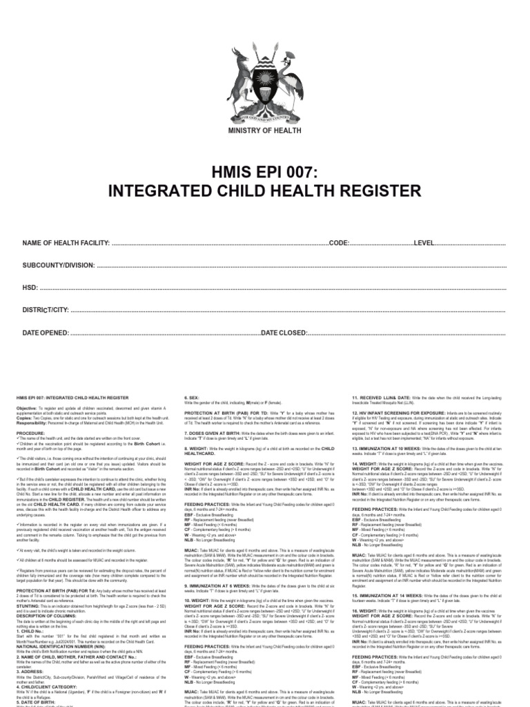 Child Register Edited Final - 22.07.2024 | PDF | Dose (Biochemistry ...