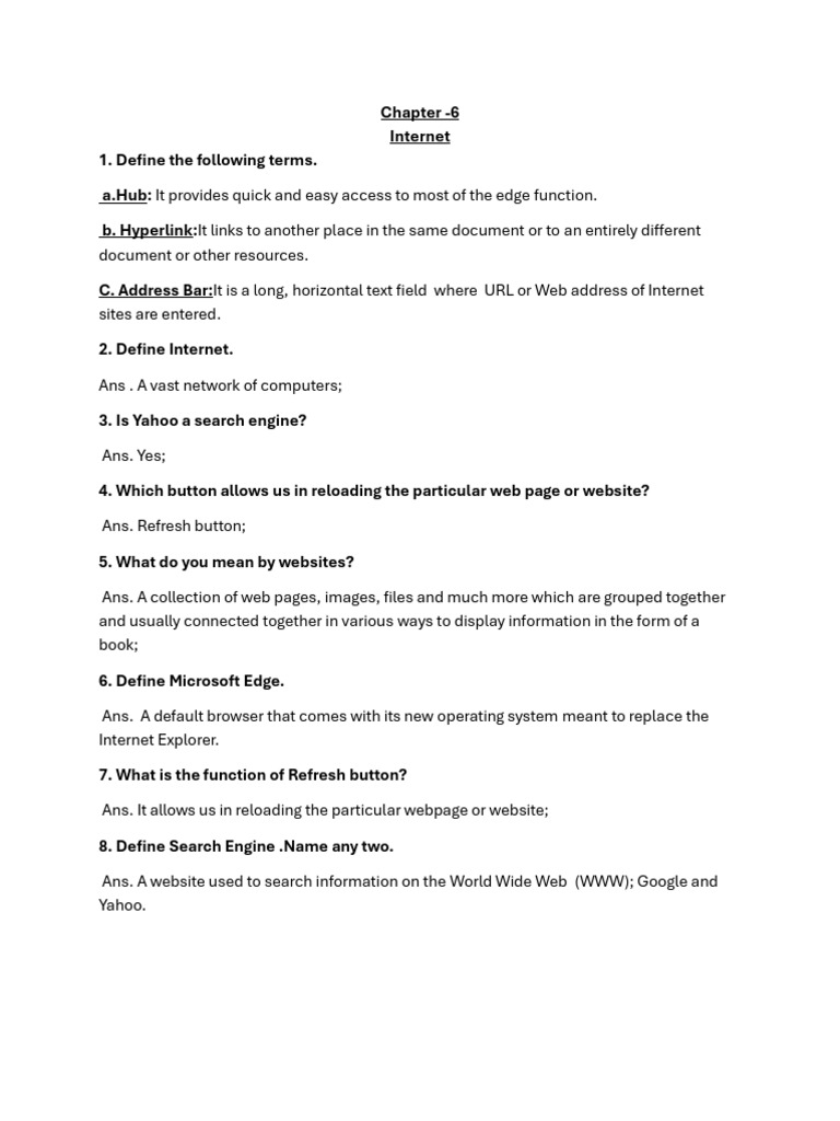 Chapter 6: Understanding the Internet | PDF | Computers