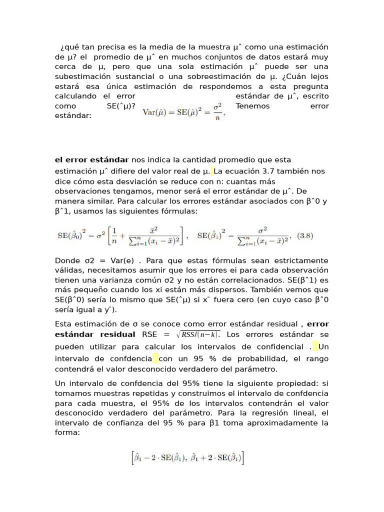 Repaso Libro ISLP (Recuperado Automáticamente) | PDF | Error estándar ...