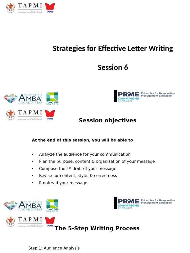 Effective Letter Writing Strategies | PDF | Human Communication ...