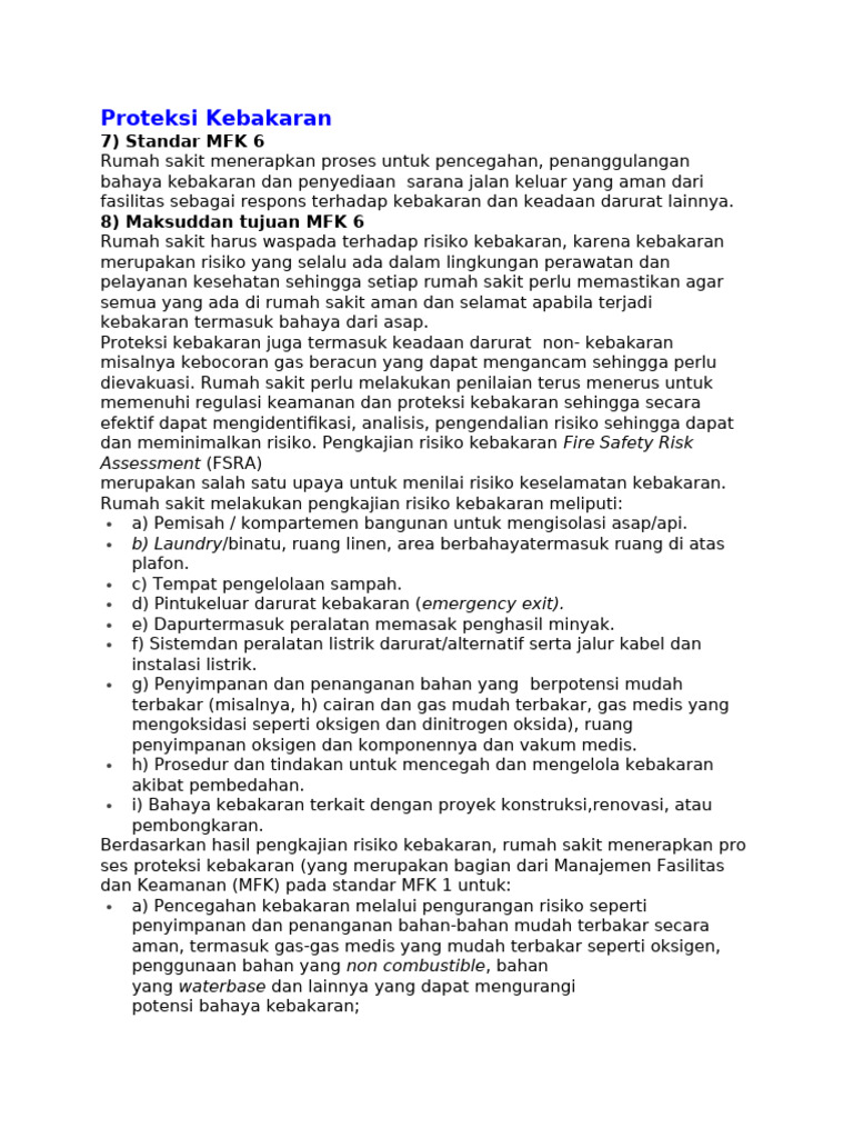 Elemen Penilaian MFK 6 | PDF