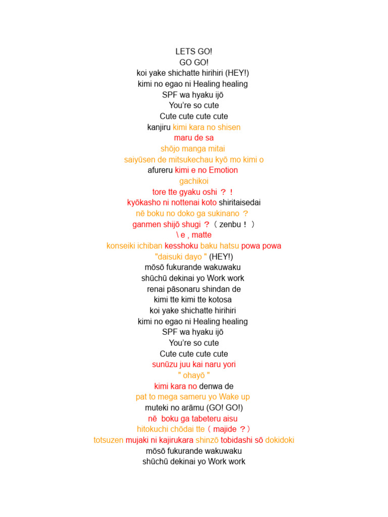 Naniwa Danshi Unit Songs | PDF