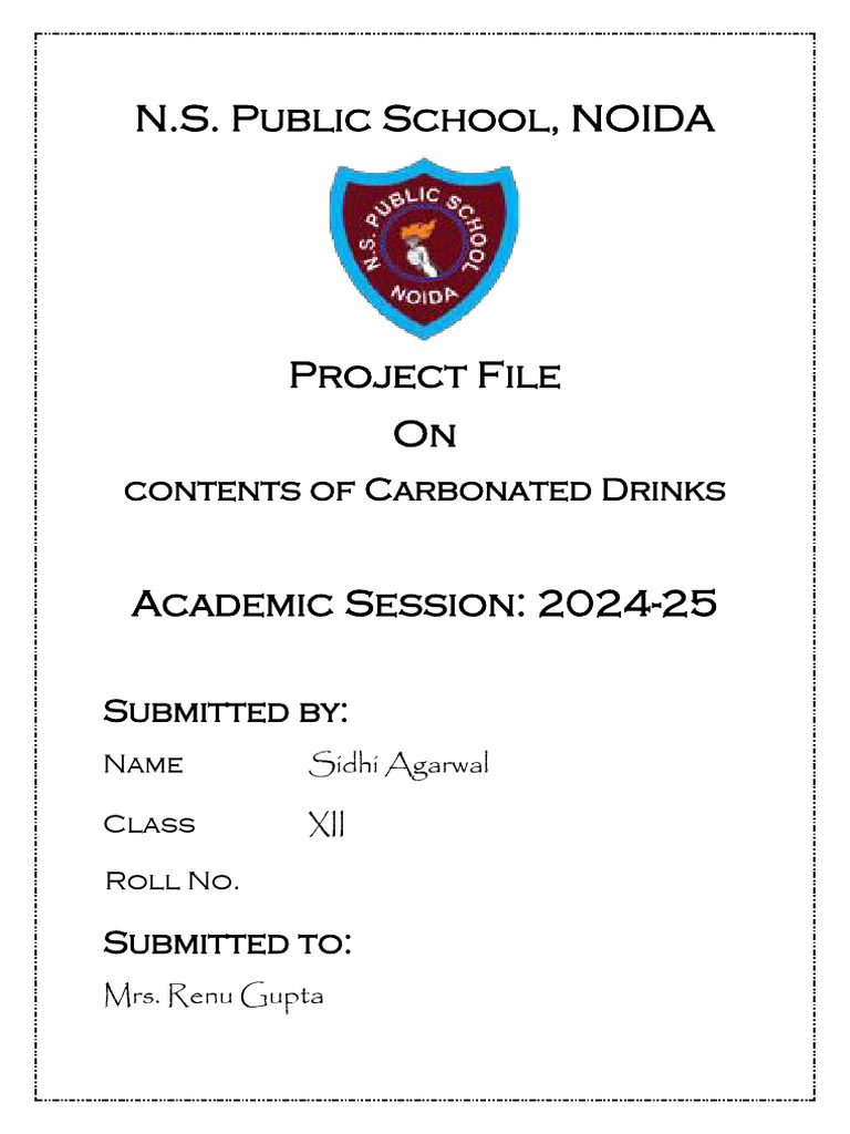 Analysis of Carbonated Drink Contents | PDF | Carbon Dioxide | Acid