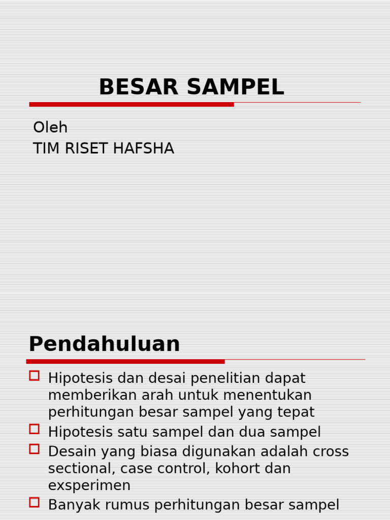 Besar Sampel2 | PDF
