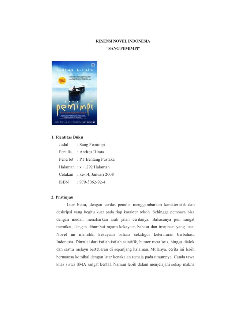 Resensi Novel Indonesia
