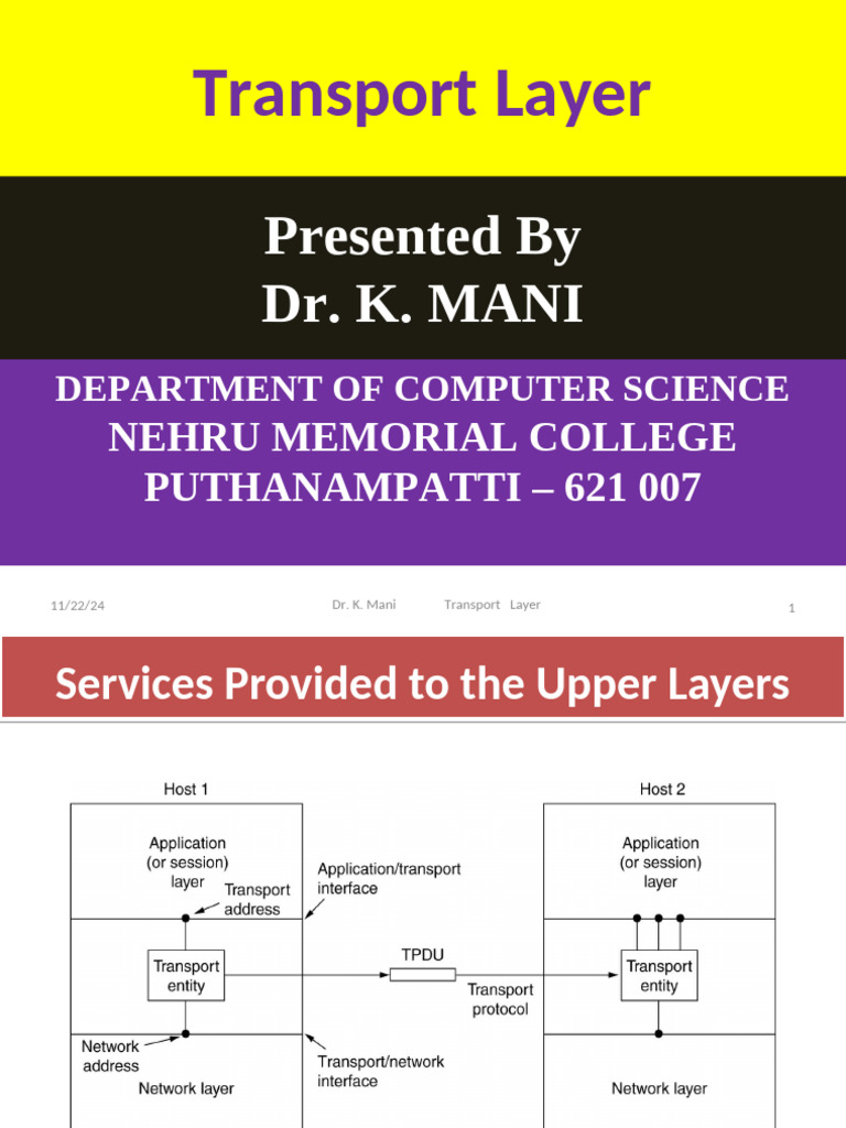 Transport Layer | PDF | Transmission Control Protocol | Computer Network