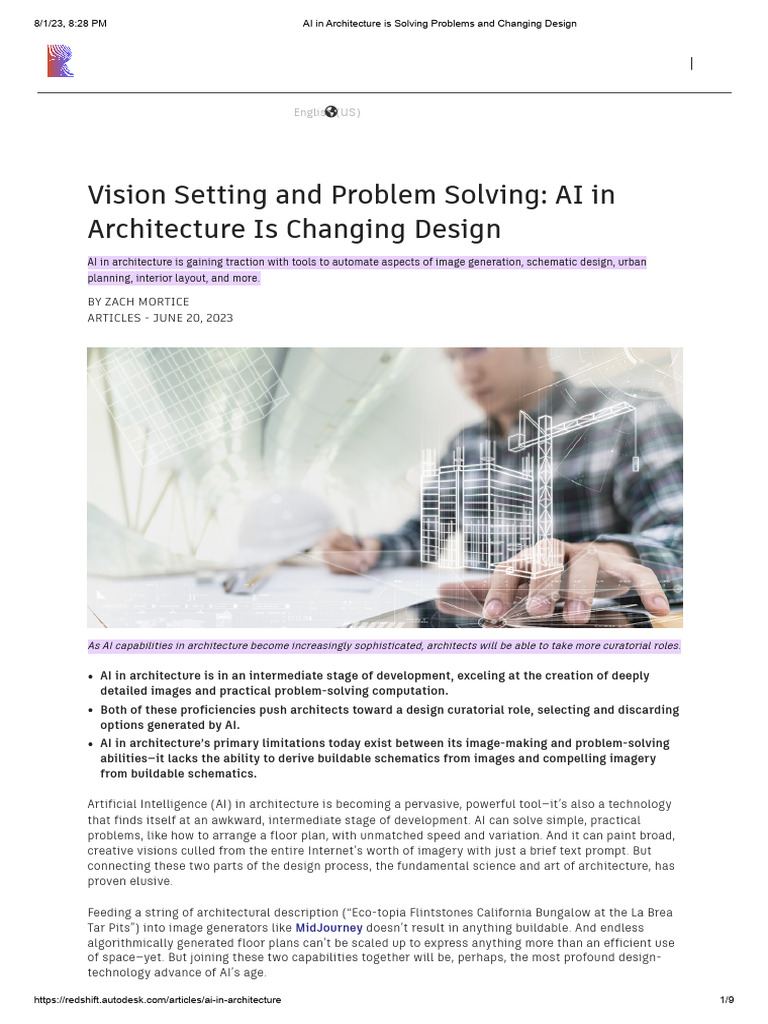 AI in Architecture Is Solving Problems and Changing Design | PDF ...