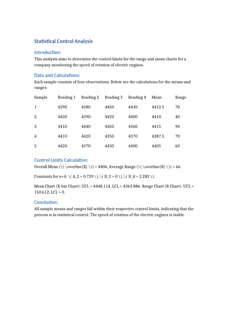 Statistical Control Analysis Detailed | PDF