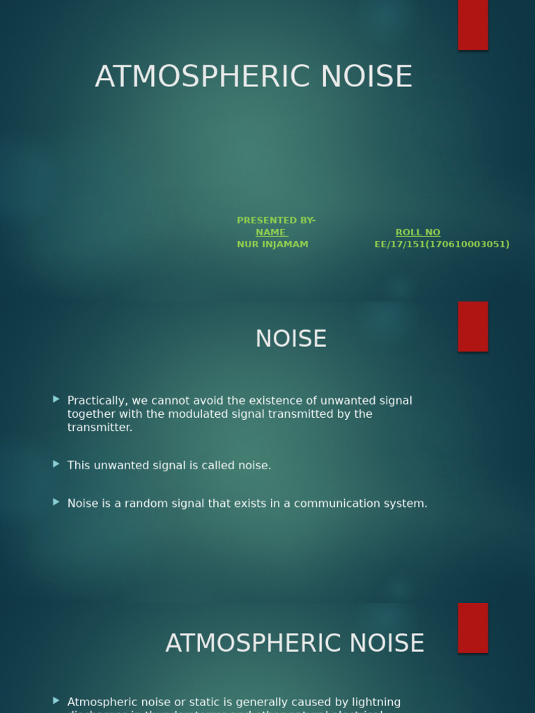 Atmosphereic noise pdf science mathematics