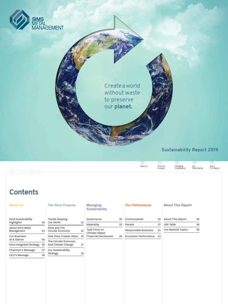 2019 Sustainability Report Overview | PDF | Recycling | Sustainability