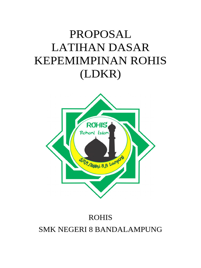 Proposal LDKR Rohis SMK 8 Bandar Lampung | PDF