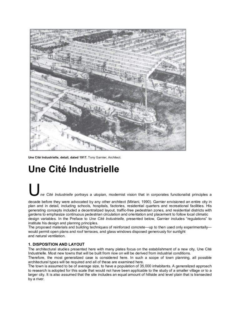 Tony Garnier's Industrial City Design | PDF | Factory | Rail Transport
