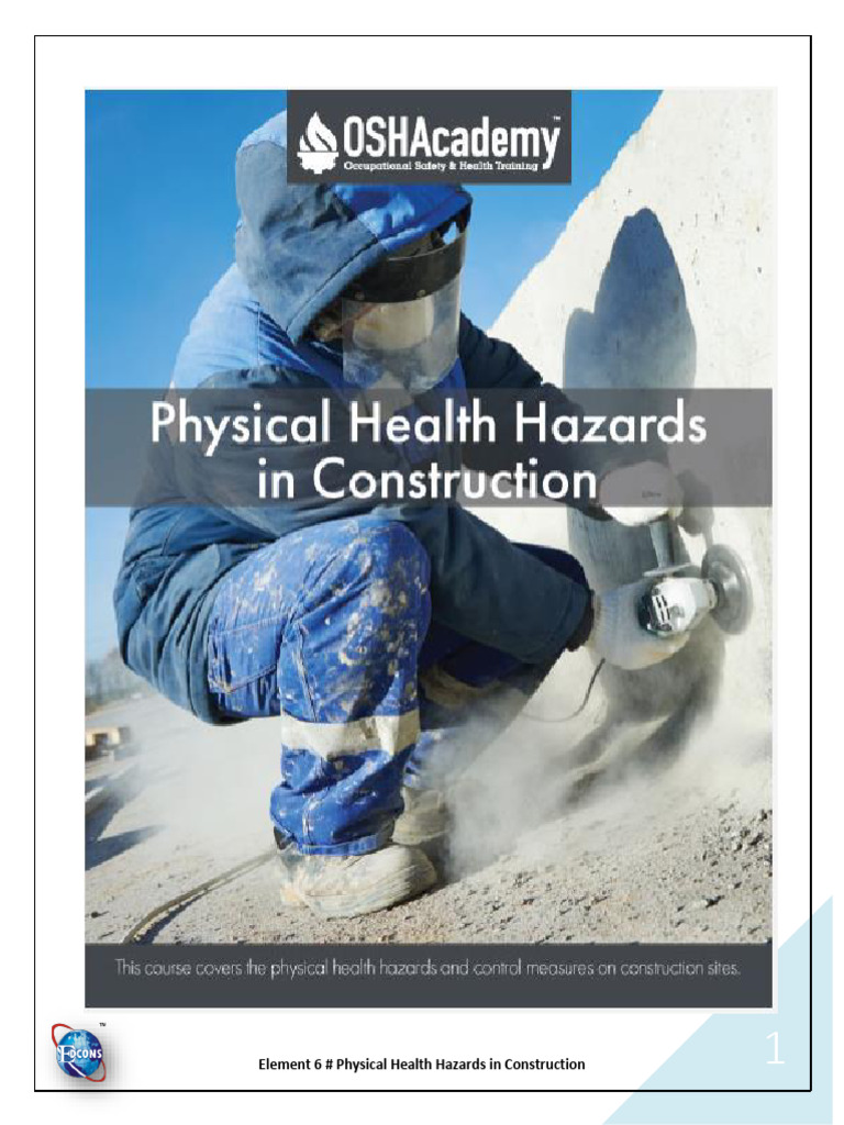 Construction Physical Health Hazards Guide | PDF | Radiation | Ionizing ...